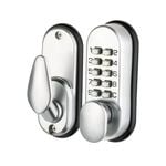 Ikonic Satin Chrome Plated Digital Lock