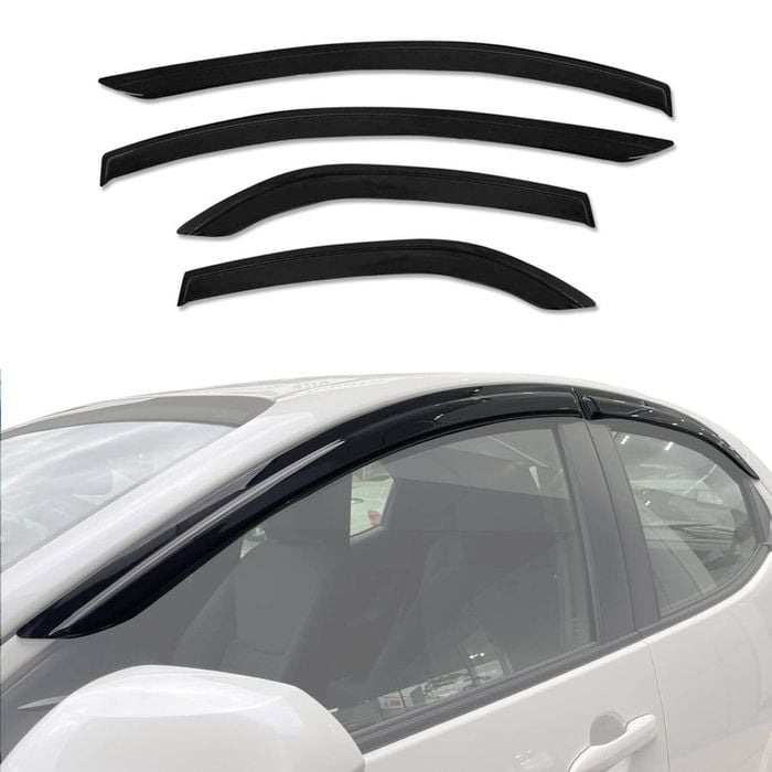 AUSGO Luxury Weather Shields for Toyota Yaris Hatch 2020-Onwards Weathershields Window Visors Wind Deflectors
