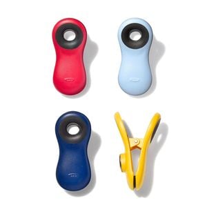 Good Grips Magnet Clips Set Of 4 Assorted Colours 7.6x4.1x3.1cm Oxo