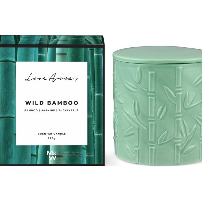 Love Anna X Botanika Minimalist Glass Jar Fragrance Candle 290g - Wild Bamboo