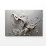 Girl With Hat Painting  Print 100% Australian Made 75x50cm (Stretched Canvas)