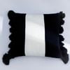 CottonMore Tassel Acrylic Knitted Cushion Cover 45x45cm Black