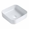 Mondella Square Above Counter Basin - Gloss White Concerto