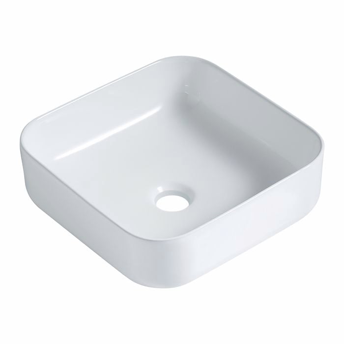 Mondella Square Above Counter Basin - Gloss White Concerto