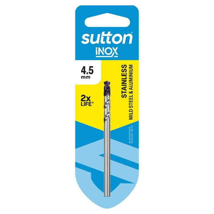 Sutton Tools 4.5mm INOX Stainless Steel Jobber Drill Bit