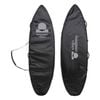 Summer vibes Premium Double Travel Cover 2-3 Surfboard Boardbag - Black, 7