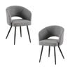 Matz 2pc Set Fabric Dining Table Grey