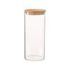 Argon Tableware Scandi Glass Storage Jar with Wooden Lid - 1.5 Litre
