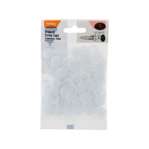 Taskmaster 10mm White Screw Caps - 100 Pack