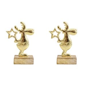 2x LVD Gifting Reindeer Decorative Sculpture Ornament Figure Home/Lounge Decor