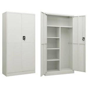 vidaXL Locker Cabinet Light Grey 90x40x180 cm
