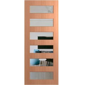 Hume 2040 x 820 x 40mm Entrance Door Nexus SPM NEX36 - Clear Glass