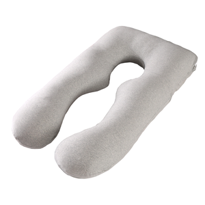 Ufurniture U Shaped Pregnancy Maternity Pillow Full Body Support Light Grey