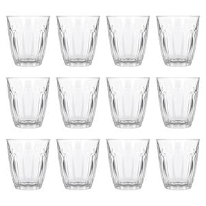 Argon Tableware 100ml Fluted Espresso Glasses - Set Of 12 - Ribbed Fluted Coffee Glassware Tumblers Set Durable Soda Lime Glass