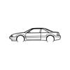 Ignite Laser Pontiac Gran Prix Turbo Silhouette Metal Wall Art Rustic Metal 15.7inch/40cm