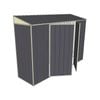 Build-a-Shed 3.0 x 0.8 x 2.0m Double Hinge Door Narrow Shed - Grey