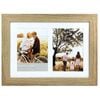 Frankie & Me Wooden Collage 5x7'' Double Picture Frame Home/Office Decor Oak