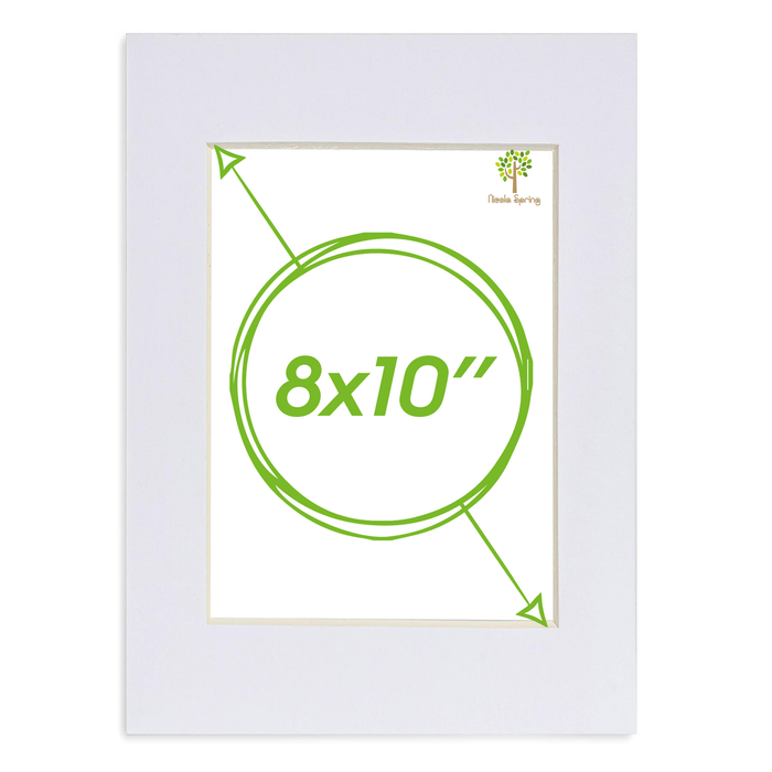 Nicola Spring 8" X 10" For 5" X 7" Picture Photo Mount - White