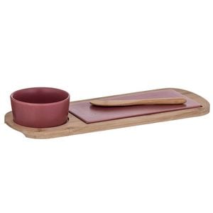 3pc Davis & Waddell Taste Serving Set - Maroon