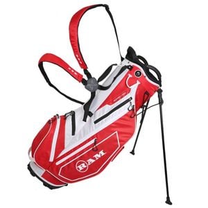 Ram Golf Fx Lightweight Golf Stand Carry Bag - Red/white