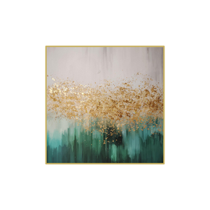 Elegant Collections Pacific Green Square Wall Art