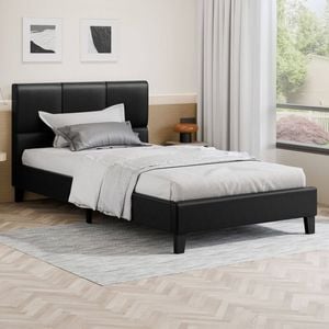 ALFORDSON Bed Frame Leather Black