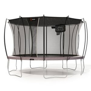 VULY Ultra 2 Extra Large 15ft Trampoline with Enclosure - Round Kids Trampolines Bundle With Shade Cover & Basketball Hoop