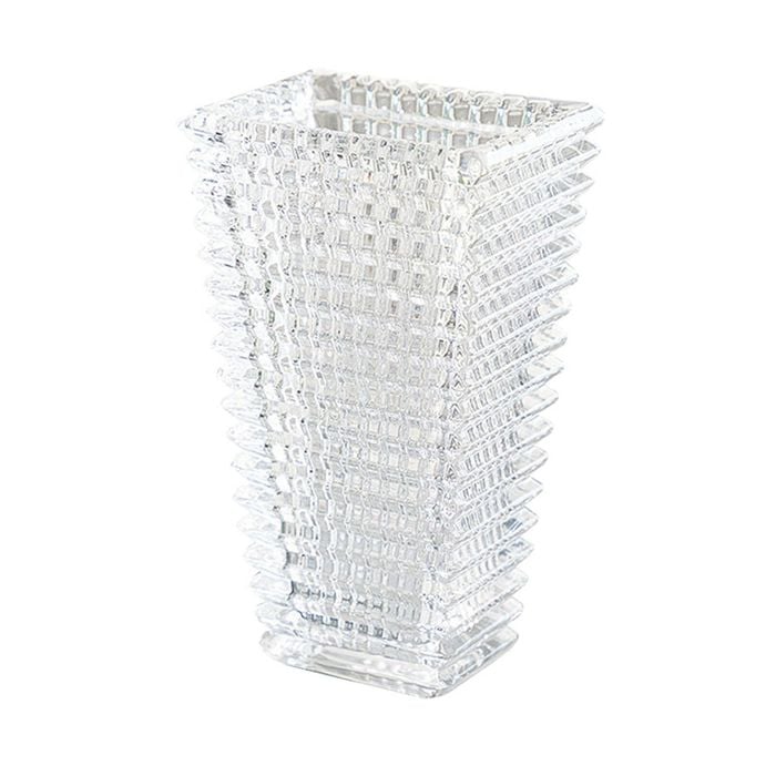 SOGA 22.5cm Handcrafted Clear Glass Vase – Classic Style