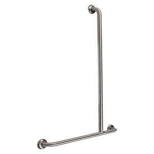 Metlam Australia 1100mm x 700mm Satin Stainless Steel Offset Right Hand Shower Grab Rail