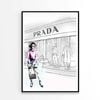 Fashion Girl with Specs Fashion Print 100% Australian Made 90x120cm (Poster)