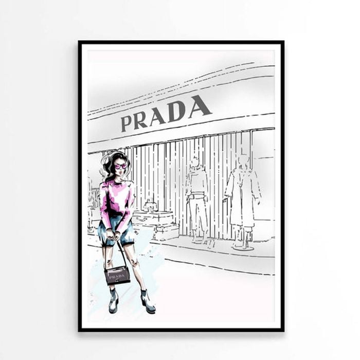 Fashion Girl with Specs Fashion Print 100% Australian Made 90x120cm (Poster)