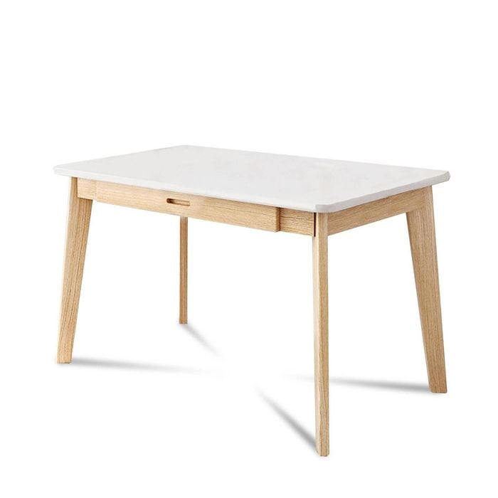 Lauft Computer Desk Office Study Student Wood Table Drawer Nordic White Natural