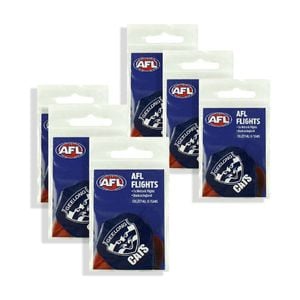 6x 3pc AFL Dart Flights Geelong Cats Emblem Design Metronic Pack England Made