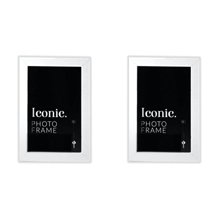 2PK Unigift A1 Iconic MDF Acrylic Photo Frame Picture Holder - White