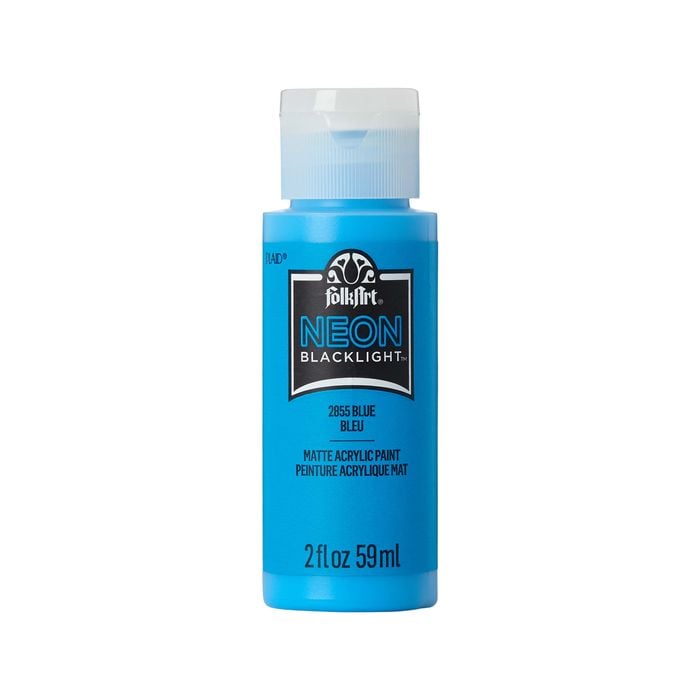 Folk Art Blue Neon Blacklight Acrylic Paint