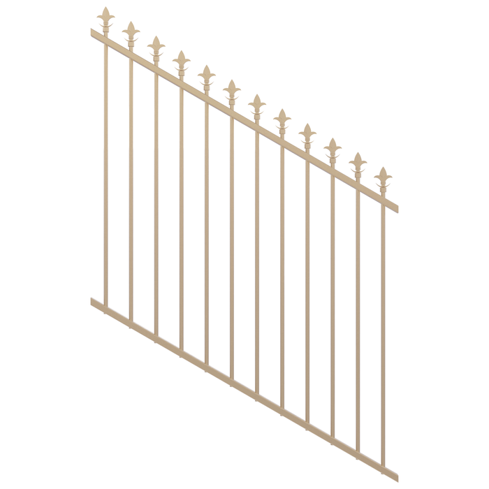 ProtectorAl 0350-1200W x 1200H Primrose Spear Top Pool Fence Panel Raked 16-30º