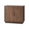 Oikiture Buffet Sideboard Storage Cabinet 2 Door Cupboard Hallway Table Walnut