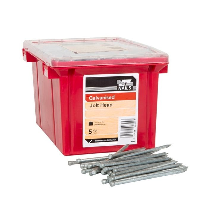 NZ Nails 50 x 2.50mm 5kg Galvanised Jolt Head Nail