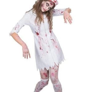 Zombie Womens Plus Size Night Nurse Halloween Costume - Xlarge