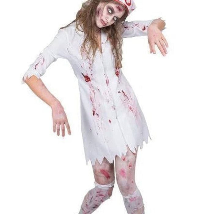 Zombie Womens Plus Size Night Nurse Halloween Costume - Xlarge