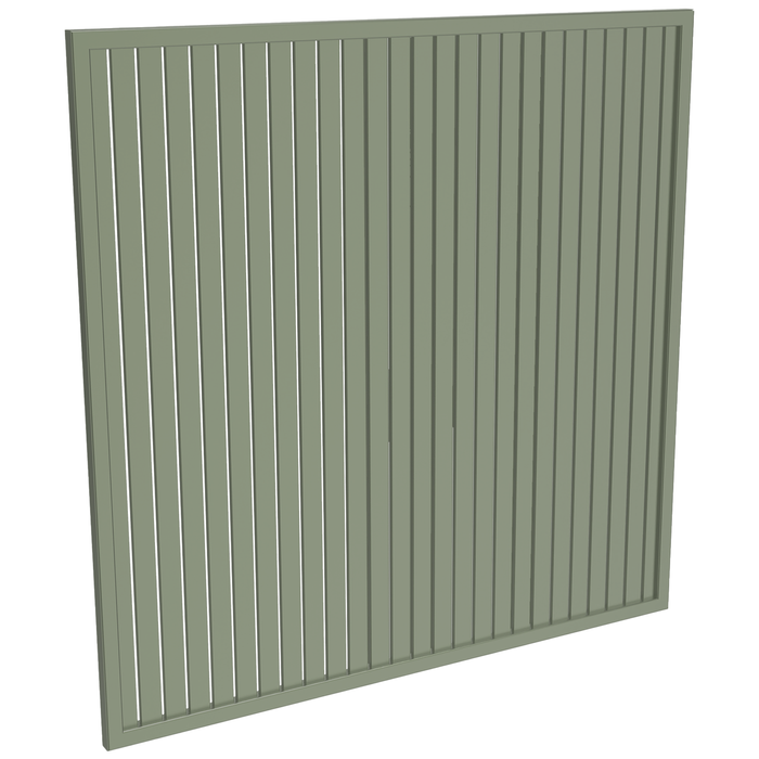 ProtectorAl 1001-2000W X 1001-2000H Pale Eucalypt Aluminium Welded Slat Panel Vertical 9mm Gap