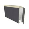 Build-a-Shed 0.8 x 3 x 2m Hinged Door Tunnel Shed - Grey