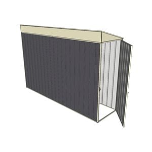 Build-a-Shed 0.8 x 3 x 2m Hinged Door Tunnel Shed - Grey