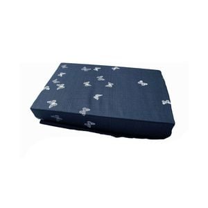 Grand Aterlier 100% Woven Cotton Sateen Fitted Sheet Set Metro Navy King