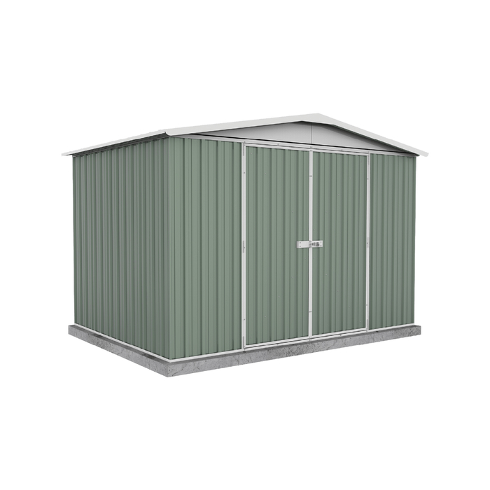 Absco Sheds 3.0 x 2.18 x 2.06m Pale Eucalypt Regent Double Door Garden Shed