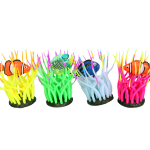 Aqua One Flexiscape Heliofungia w/ Fish Assorted Colours 11cm 1pk (29427)