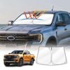 Windshield Sun Shade for Ford Next-Gen Ranger 2022-2024 Blocks UV Rays Foldable Custom Wind