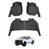 AUSGO Car Floor Mats for Chevrolet Silverado T1 Series 2020-Onwards with Storage Room All-Weather Floor Liners