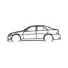 Ignite Laser Lexus 2003 IS300B Silhouette Metal Wall Art Rustic Metal 47inch/120cm