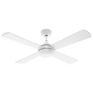 Arlec 130cm White 4 Blade Boston II Ceiling Fan with CCT Light and Remote